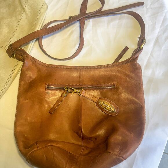 5pc LEATHER Handbag Bundle: COACH Saffiano Tote, BORN Crossbody, Stone Mountain - Picture 11 of 16